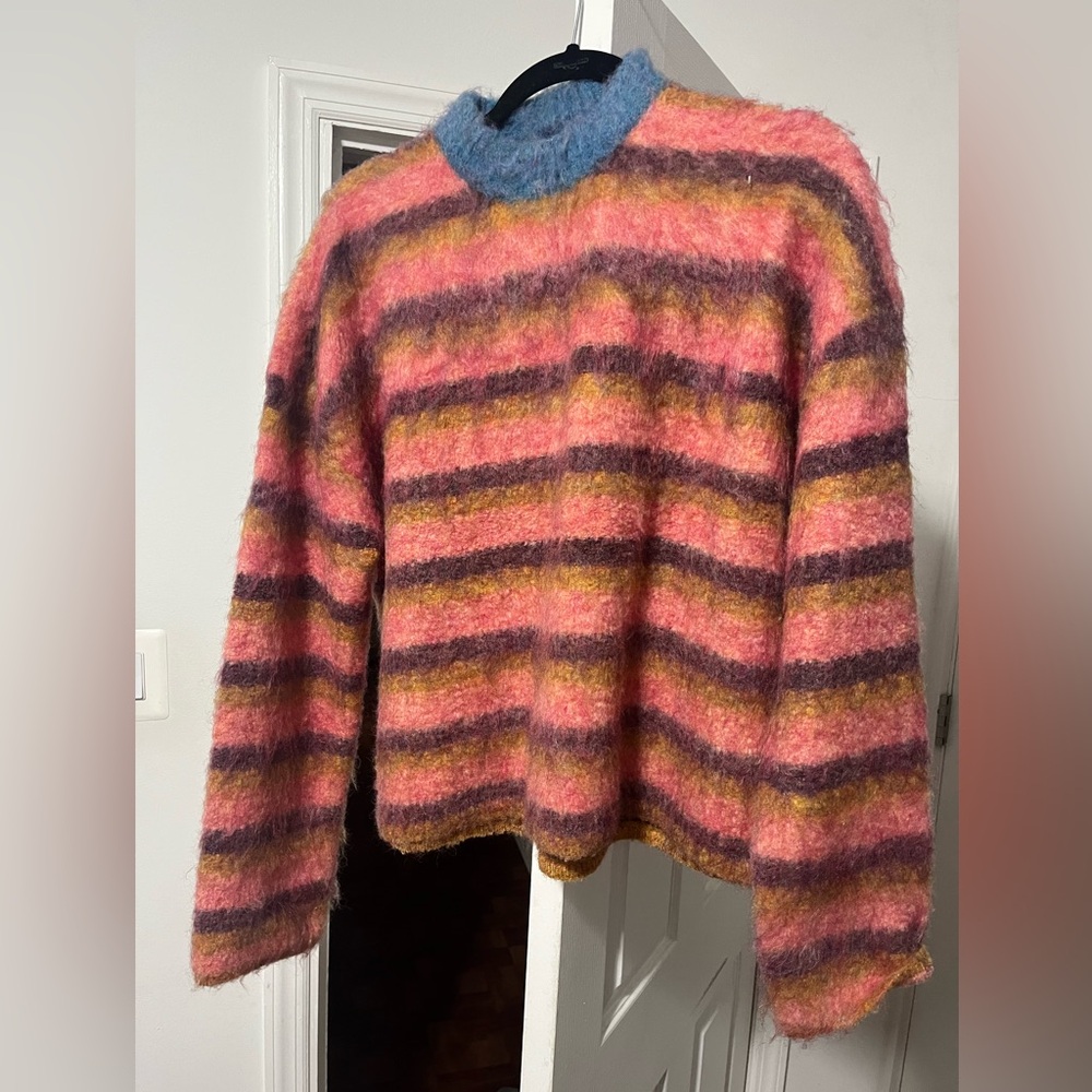 Striped Fuzzy Sweater